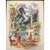 Vtg 1958 Matson Lines SS Matsonia Dinner Menu Set - 4 Mid-Century Illustrations For Sale In San Francisco - Image 6 of 6