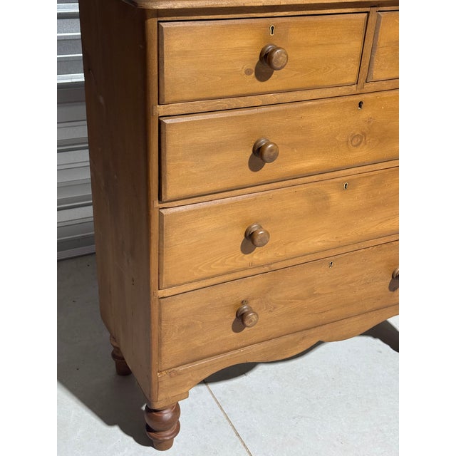 Antique Pine Two Over Three Drawers - Chest of Drawers From England For Sale - Image 9 of 18