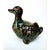 1970s Vintage Drip Glaze Ceramic Duck Figurine, Mottled Green Art Pottery For Sale - Image 5 of 11