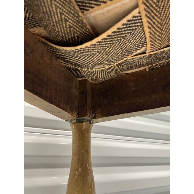 18th Century, French Paint Decorated & Tapestry Upholstered High Stool For Sale - Image 9 of 12