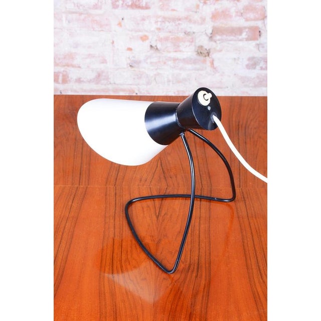 Gold Mid-Century Czech Metal Table Lamp attributed to J. Hůrka for Napako, 1950s For Sale - Image 8 of 10