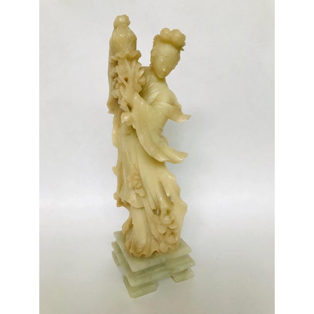Vintage Soapstone Figure of an Immortal Beauty For Sale - Image 11 of 11
