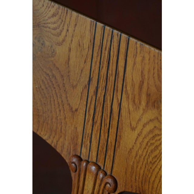 Early 20th Century Art Nouveau Danish Dining Chairs in Burl & Velvet, 1920s, Set of 4 For Sale - Image 10 of 18