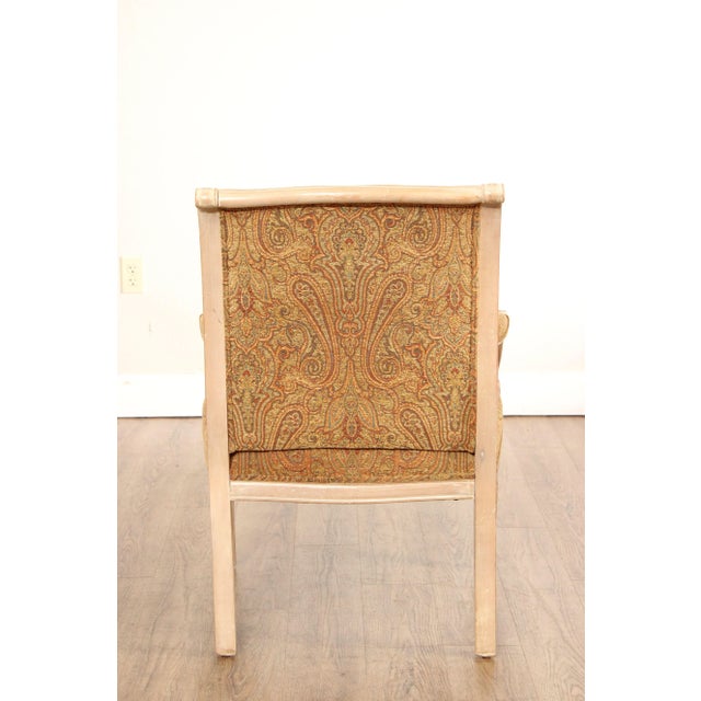 1990s 1990s Regency Style Painted Frame Fauteuil Armchairs - A Pair For Sale - Image 5 of 13