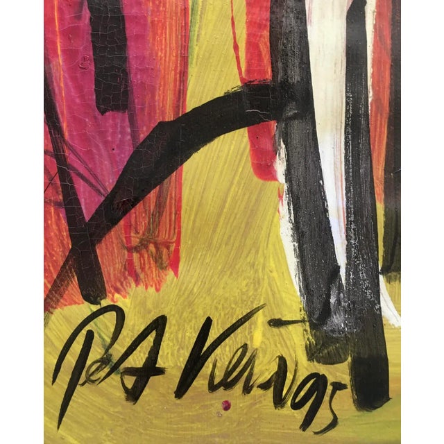 Peter Keil 1990s Cubist Style Abstract Acrylic Painting by Peter Keil For Sale - Image 4 of 7