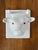 A charming ceramic cow head with glass eyes. Very cute for hanging aprons. Most items found at Pub & Oasis are vintage and...
