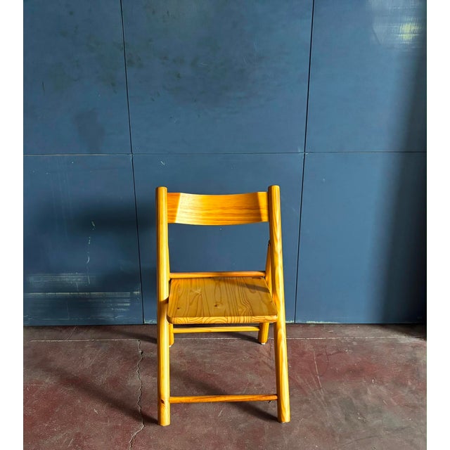 Mid-Century Danish Pine Folding Chairs, 1970s, Set of 4 For Sale - Image 6 of 7