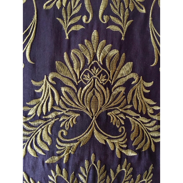 Purple & Gold Accent Pillows - Set of 4 For Sale - Image 4 of 5