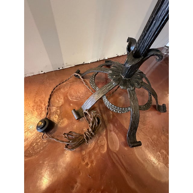Black 1920s French Art Deco Period Floor Lamp For Sale - Image 8 of 10