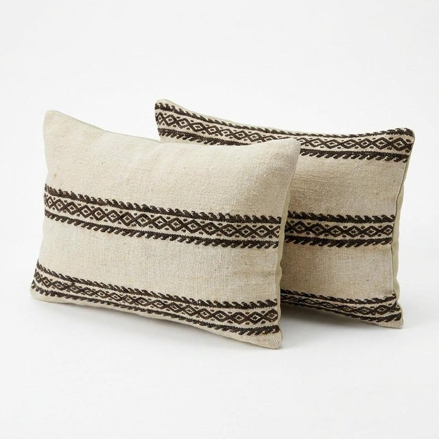 This beautiful 14'' x 20'' Turkish Kilim pillow cover set was made from authentic handwoven flatweave kilim. The...