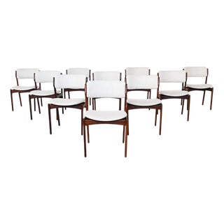 Vintage OD 49 Dining Chairs in Rosewood by Erik Buch for O.D. Mobler, 1960, Set of 10 For Sale