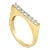The Maya Asscher Cut Bar Ring in 14k Yellow Gold Lab Grown Diamonds by Lumeniri, Size 6 For Sale