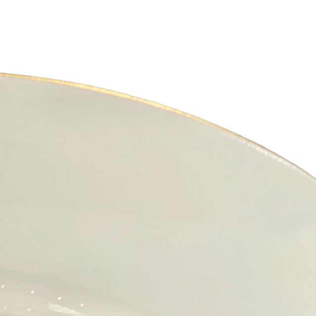 Early 20th Century Haviland & Co Limoges France Bone China Salad Plate With 24k Gold Rim — c.1905–1930 For Sale - Image 5 of 13