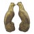 Borghese Italian Chalkware Gold Painted Quail Bird Mid Century Figurine Pair For Sale