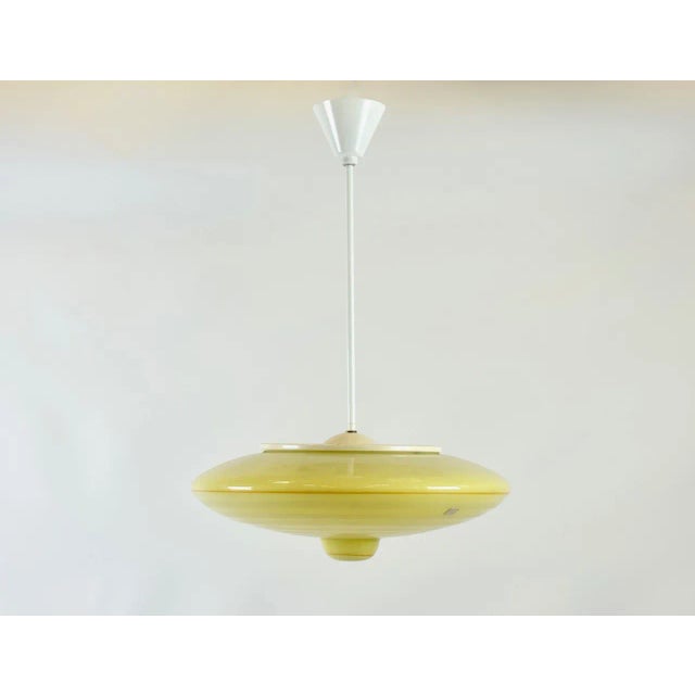 Space Age UFO Glass Pendant Lamp from Meissen, 1950s For Sale - Image 9 of 9