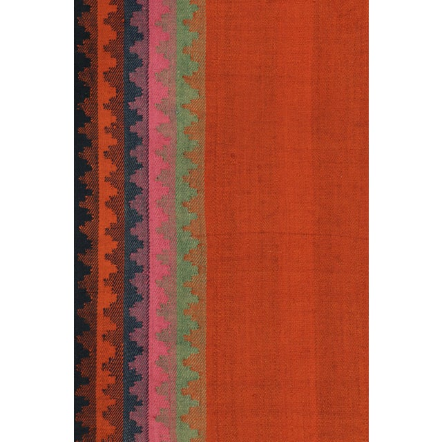 Tribal Vintage Qashqai Persian Kilim in Red, Orange, and Blue Tones - Rug & Kilim For Sale - Image 3 of 8