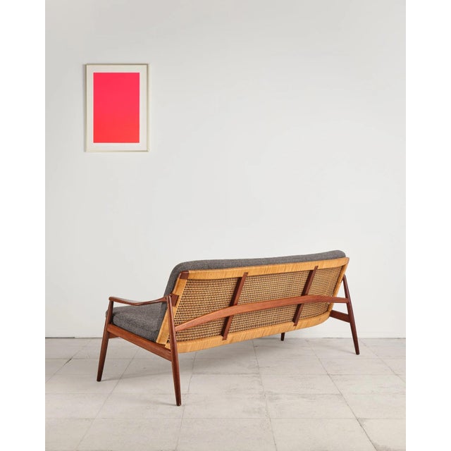 Wilkhahn Teak Sofa with Cane Webbing, 400 Series by Hartmut Lohmeyer for Wilkhahn, Germany, 1960s For Sale - Image 4 of 18