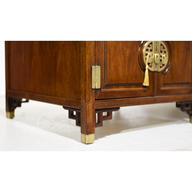Brown 1970s Chinoiserie Side Tables Cathay Collection by Century Furniture - A Pair For Sale - Image 8 of 12