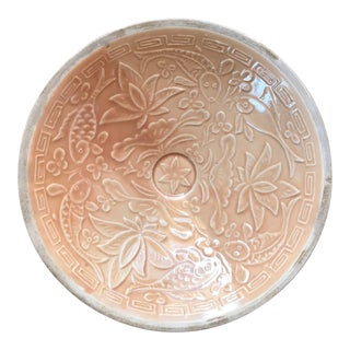 Vintage Chinese Song Style Porcelain Bowl With Floral and Fish Motifs For Sale