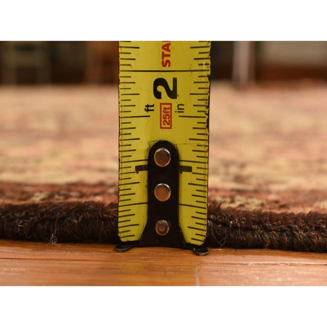 Brown 1900 8'3"x11'5" Brown Antique Persian Fish Tabriz Herat Design Wool Hand Knotted Rug For Sale - Image 8 of 9