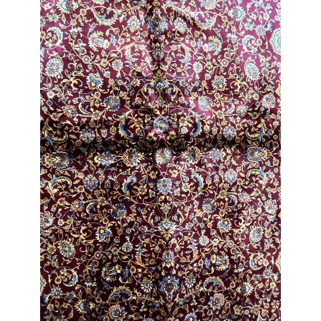 Turkish Signed Silk Turkish Rug , 4' X 6' For Sale - Image 3 of 6