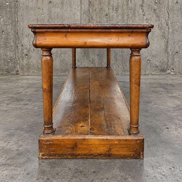 Antique French Drapers Table in Pine, 1900s, Set of 2 For Sale - Image 3 of 8
