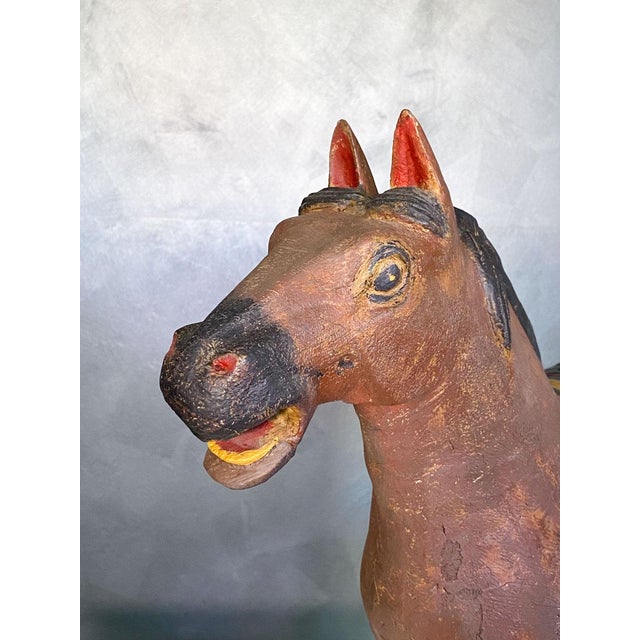 Antique Wooden Horse Sculpture, 1890s For Sale - Image 10 of 18