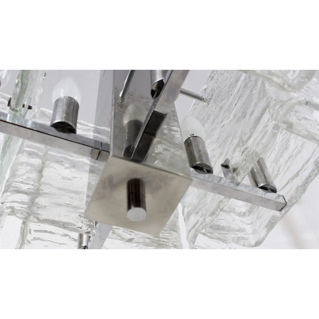 1970s Murano Glass Pendant Chandelier from Mazzega, 1970s For Sale - Image 5 of 12