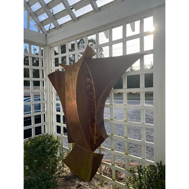 Abstract Copper Abstract Outdoor Sculptures, 2 Pieces For Sale - Image 3 of 11