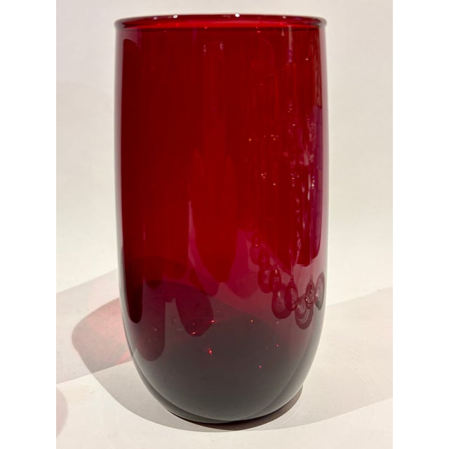 Anchor Hocking Vintage Anchor Hocking Royal Ruby Glass Tumbler - Set of 8 For Sale - Image 4 of 5