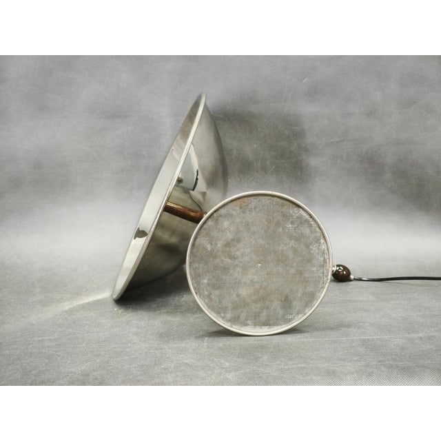 Wood Vintage Bauhaus Chrome Table Lamp with Beech Handle, 1930s For Sale - Image 7 of 15