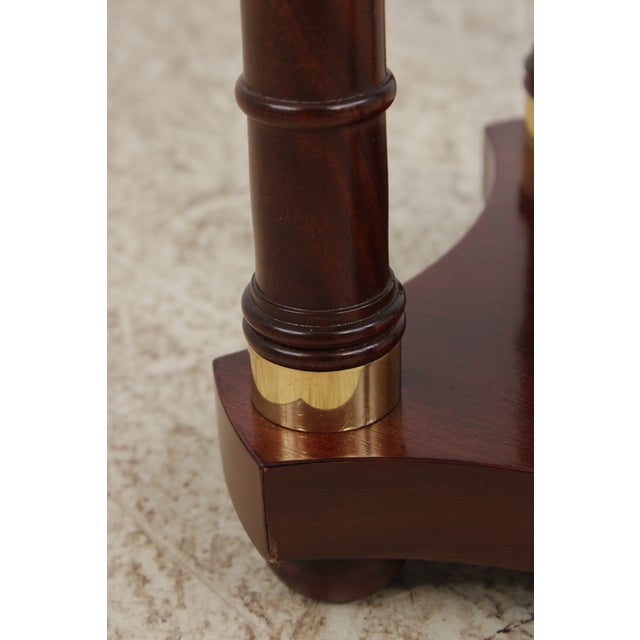 Baker Mahogany Round Plant Lamp Stand For Sale - Image 10 of 13