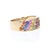 Contemporary 1.95 Carat Multi Color Sapphire 14 Karat Yellow Gold Band, Size 7 For Sale - Image 3 of 5