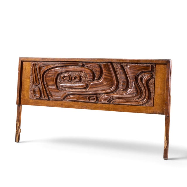 Mid-Century Modern Witco Style Pulaski Oceanic Mid Century King Headboard For Sale - Image 3 of 3