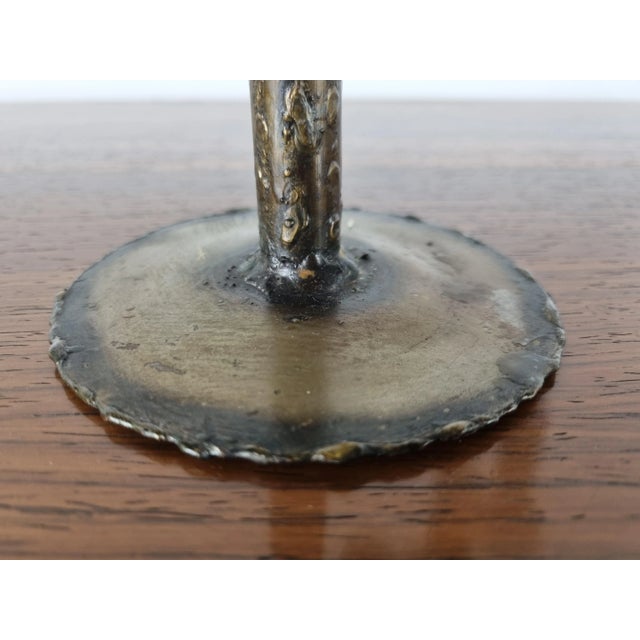 Silver Brutalist Candle Holder, 1970s For Sale - Image 8 of 9