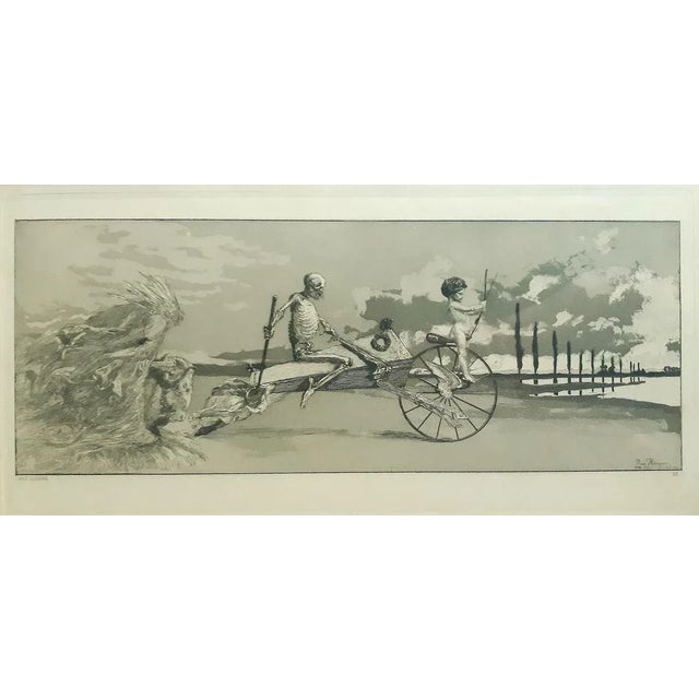 Amor, Tod und Jenseits - Original Etching by M. Klinger - 1881 1881 For Sale - Image 4 of 4