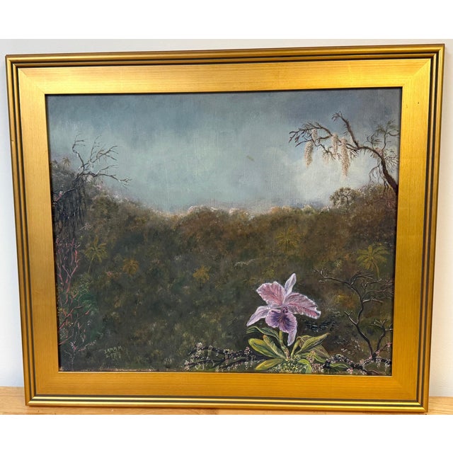 After Martin Johnson Heade: Tropical Orchid, South American Landscape For Sale In West Palm - Image 6 of 12