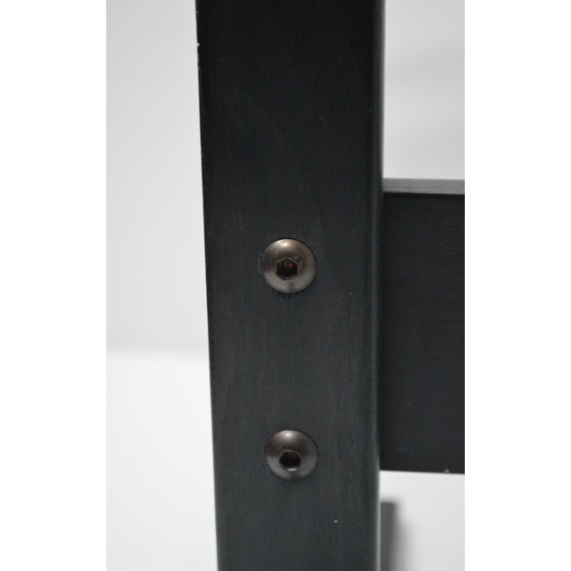 Ingmar Relling 1960s Westnofa Norway Ingmar Relling Attribute Siesta Bentwood Black Glass Side End Table For Sale - Image 4 of 7