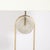 Metal Mid-Century Brass Arch Floor Lamp W/ Textured Glass Medallion & White Marble For Sale - Image 7 of 13
