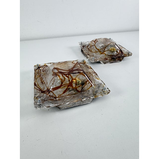 Murano Glass Wall Lamps, 1970s, Set of 2 For Sale - Image 6 of 18