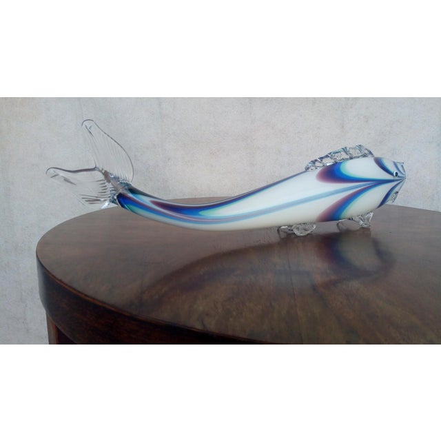 Aqua Murano Glass Fish, 1970s For Sale - Image 8 of 16