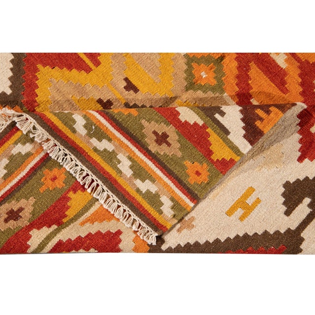 Modern 21st Century Modern Kilim Rug 4 '9'' X 6' 7''. For Sale - Image 3 of 12