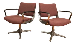 Chrome Eames Style Chairs - A Pair