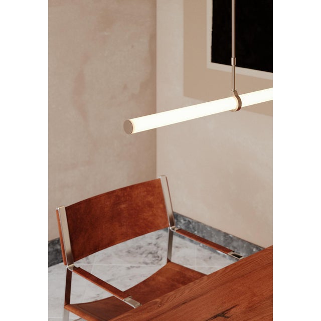 Linear Light LO015 Pendant Light in Satin Brass by Naama Hofman For Sale - Image 4 of 15