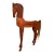 Large Carved Wood Horse With Horse Hair Tail For Sale