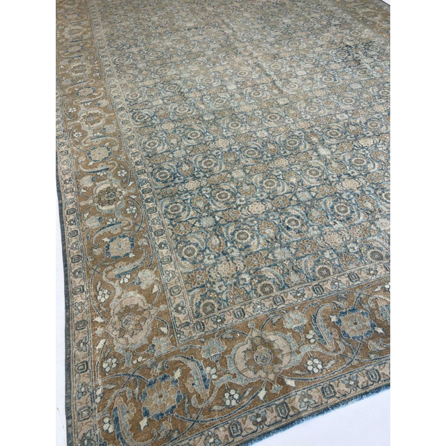 Vintage Distressed Tabriz Rug Carpet -8'8 X 13'10 For Sale In Los Angeles - Image 6 of 8