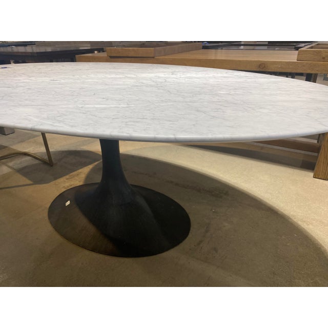 Restoration Hardware Aero Marble Oval Dining Table Chairish
