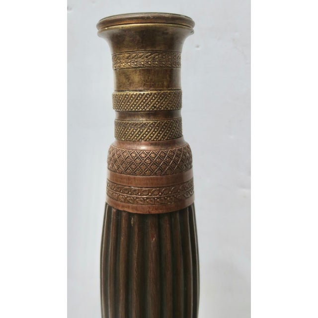 Metal French Empire Bronze Candlesticks, C. 1830 -a Pair of 2 For Sale - Image 7 of 10