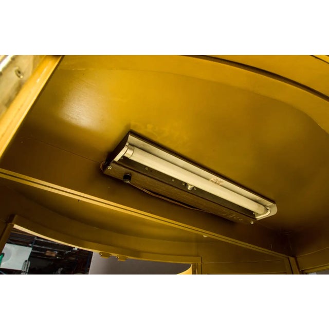 Mastercraft Brass Illuminated Demilune Vitrine Cabinet, 1970s, Signed For Sale - Image 10 of 16