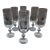 1950s Set of 6 Vintage Etched Crystal Champagne Glasses For Sale